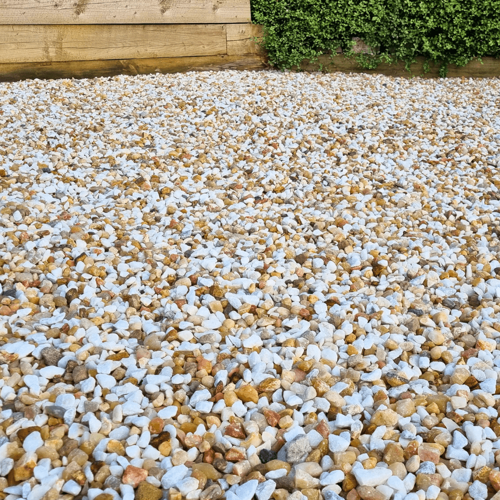Arctic Champagne Gravel | 20mm Marble & Buff Decorative Chippings