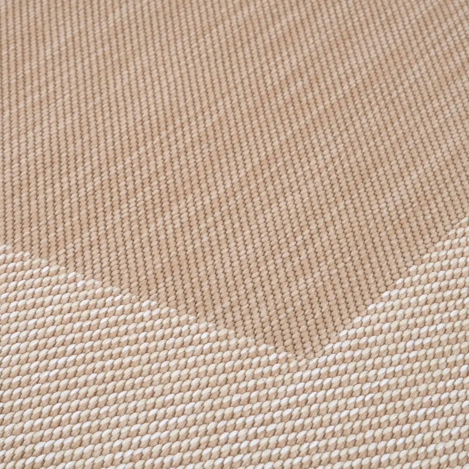 Ecology Outdoor Rug | Beige Bordered Flatweave | Weatherproof Polypropylene