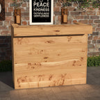Rustic Wooden Bar & Bar Stools Set - Includes LED's