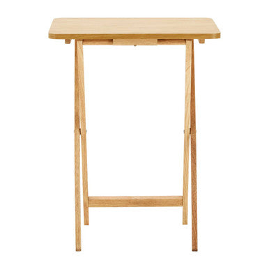 Heva Folding Snack Table | Natural Tropical Hevea Wood Folding Snack Table