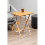 Heva Folding Snack Table | Natural Tropical Hevea Wood Folding Snack Table