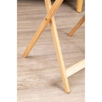 Heva Folding Snack Table | Natural Tropical Hevea Wood Folding Snack Table