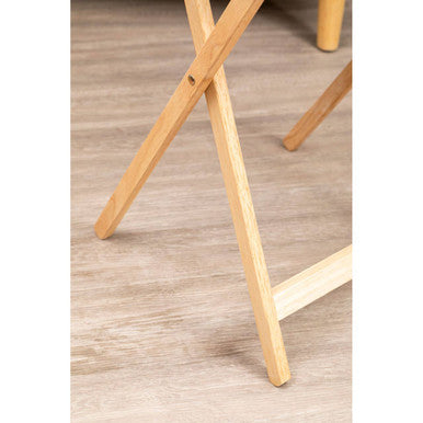 Heva Folding Snack Table | Natural Tropical Hevea Wood Folding Snack Table