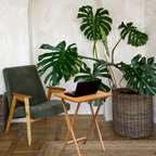 Heva Folding Snack Table | Natural Tropical Hevea Wood Folding Snack Table