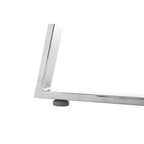 Metropolitan Dining Table | Clear Glass Square Dining Table with Silver Finish Legs