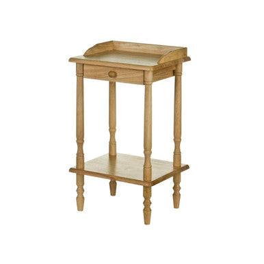 Heva Side Table | Natural Tropical Hevea Wood Rectangular Side Table with Drawer