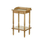 Heva Side Table | Natural Tropical Hevea Wood Rectangular Side Table with Drawer