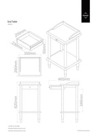 Heva Side Table | Natural Tropical Hevea Wood Rectangular Side Table with Drawer