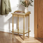 Heva Side Table | Natural Tropical Hevea Wood Rectangular Side Table with Drawer