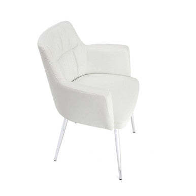 Merrik Dining Chair | White Leather Effect Dining Chair