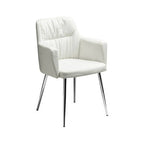 Merrik Dining Chair | White Leather Effect Dining Chair