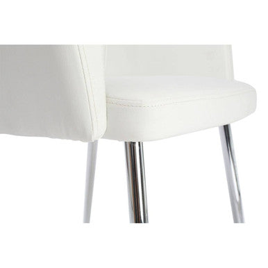 Merrik Dining Chair | White Leather Effect Dining Chair