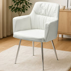Merrik Dining Chair | White Leather Effect Dining Chair