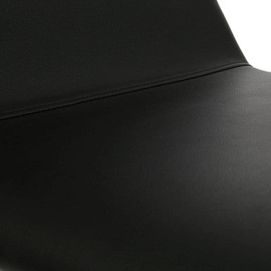 Cassy Dining Chair | Black Leather Effect Dining Chair with White Legs
