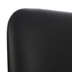 Cassy Dining Chair | Black Leather Effect Dining Chair with White Legs