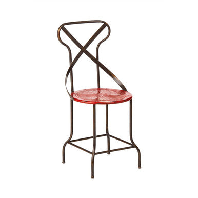 Artisan Red Metal Dining Chair