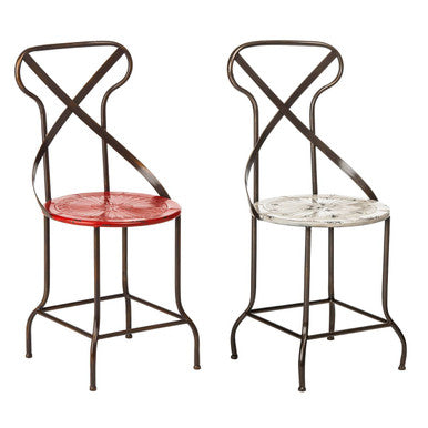 Artisan Red Metal Dining Chair