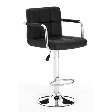 Starz Bar Chair | Black Leather Effect Adjustable Bar Chair