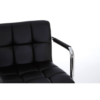 Starz Bar Chair | Black Leather Effect Adjustable Bar Chair