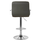 Starz Bar Chair | Grey Leather Effect Adjustable Bar Chair