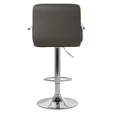 Starz Bar Chair | Grey Leather Effect Adjustable Bar Chair