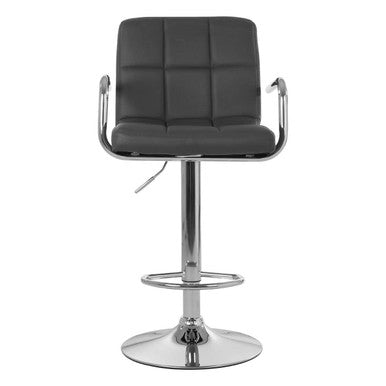 Starz Bar Chair | Grey Leather Effect Adjustable Bar Chair