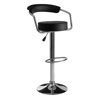 Scala Bar Chair | Black Leather Effect Adjustable Bar Chair