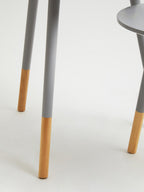 Viborg Side Table Set | Grey Pine Wood Set of 2 Round Side Tables