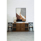 Lyon Dining Chair | Black Oak Wood Dining Chair with Rattan Seat
