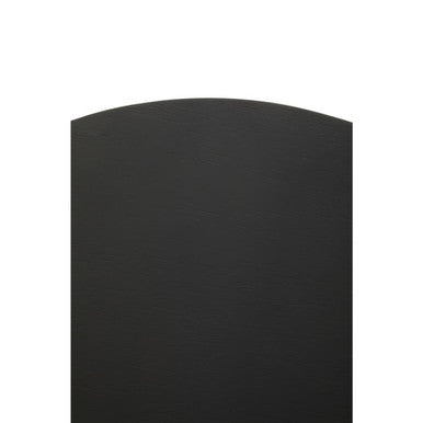 Nostra Side Table | Black Oak Veneer Round Side Table with Gold Trim