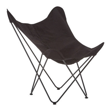 Papillon Accent Chair | Black Canvas Butterfly Chair