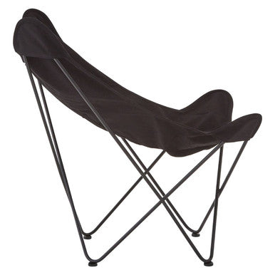 Papillon Accent Chair | Black Canvas Butterfly Chair