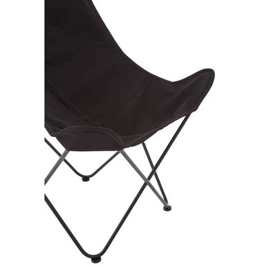 Papillon Accent Chair | Black Canvas Butterfly Chair