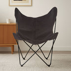 Papillon Accent Chair | Black Canvas Butterfly Chair