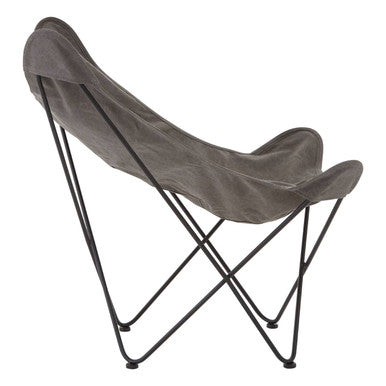 Papillon Butterfly Chair | Grey Canvas Butterfly Chair