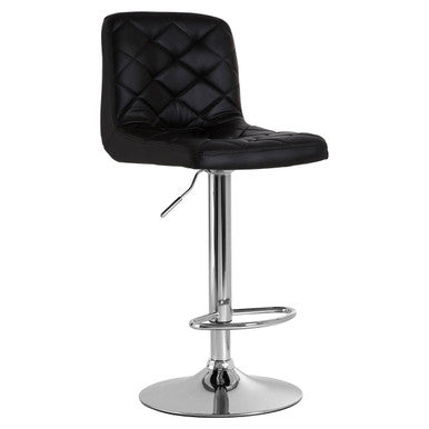 Tara Black Leather Effect Adjustable Bar Chair