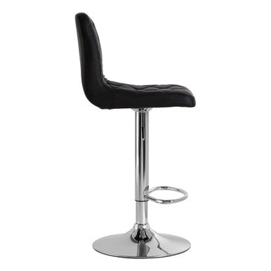 Tara Black Leather Effect Adjustable Bar Chair