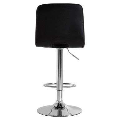 Tara Black Leather Effect Adjustable Bar Chair
