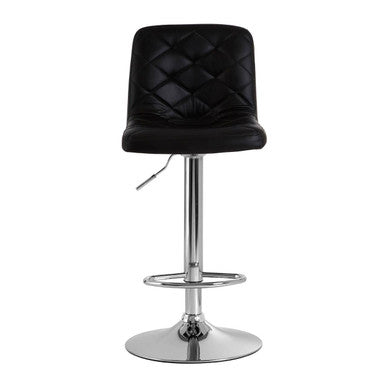 Tara Black Leather Effect Adjustable Bar Chair