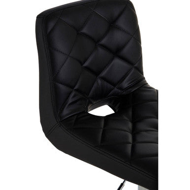 Tara Black Leather Effect Adjustable Bar Chair