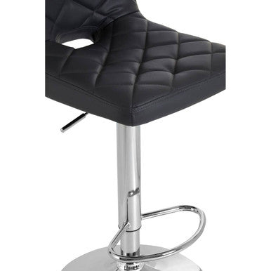 Tara Grey Leather Effect Adjustable Bar Chair