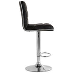 Tavor Bar Chair | Black Quilted Faux Leather Adjustable Bar Chair