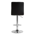 Tavor Bar Chair | Black Quilted Faux Leather Adjustable Bar Chair