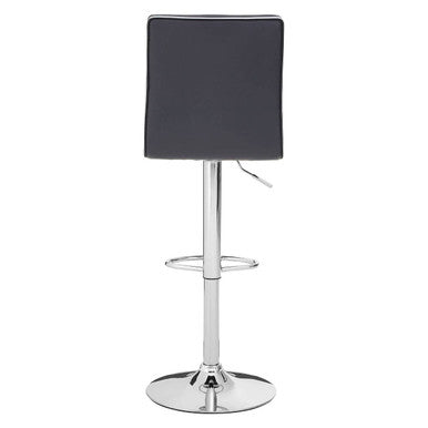 Tavor Bar Chair | Grey Quilted Faux Leather Adjustable Bar Chair