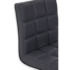 Tavor Bar Chair | Grey Quilted Faux Leather Adjustable Bar Chair