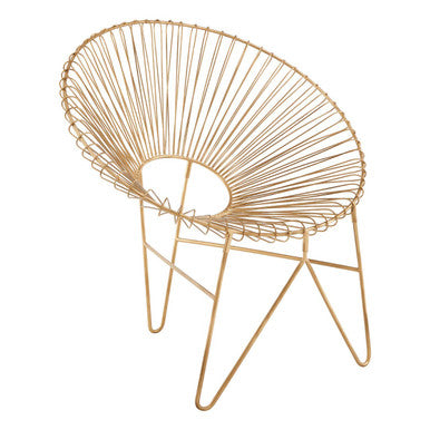 Templar Gold Wire Frame Occasional Chair