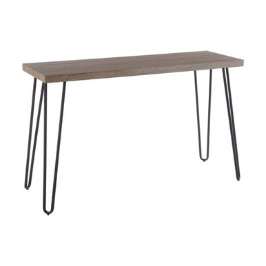 Borough Console Table | Natural Wood Effect and Metal Console Table