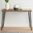 Borough Console Table | Natural Wood Effect and Metal Console Table