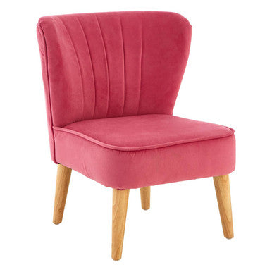 Mia Kids Chair | Pink Velvet Kids Chair