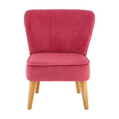 Mia Kids Chair | Pink Velvet Kids Chair